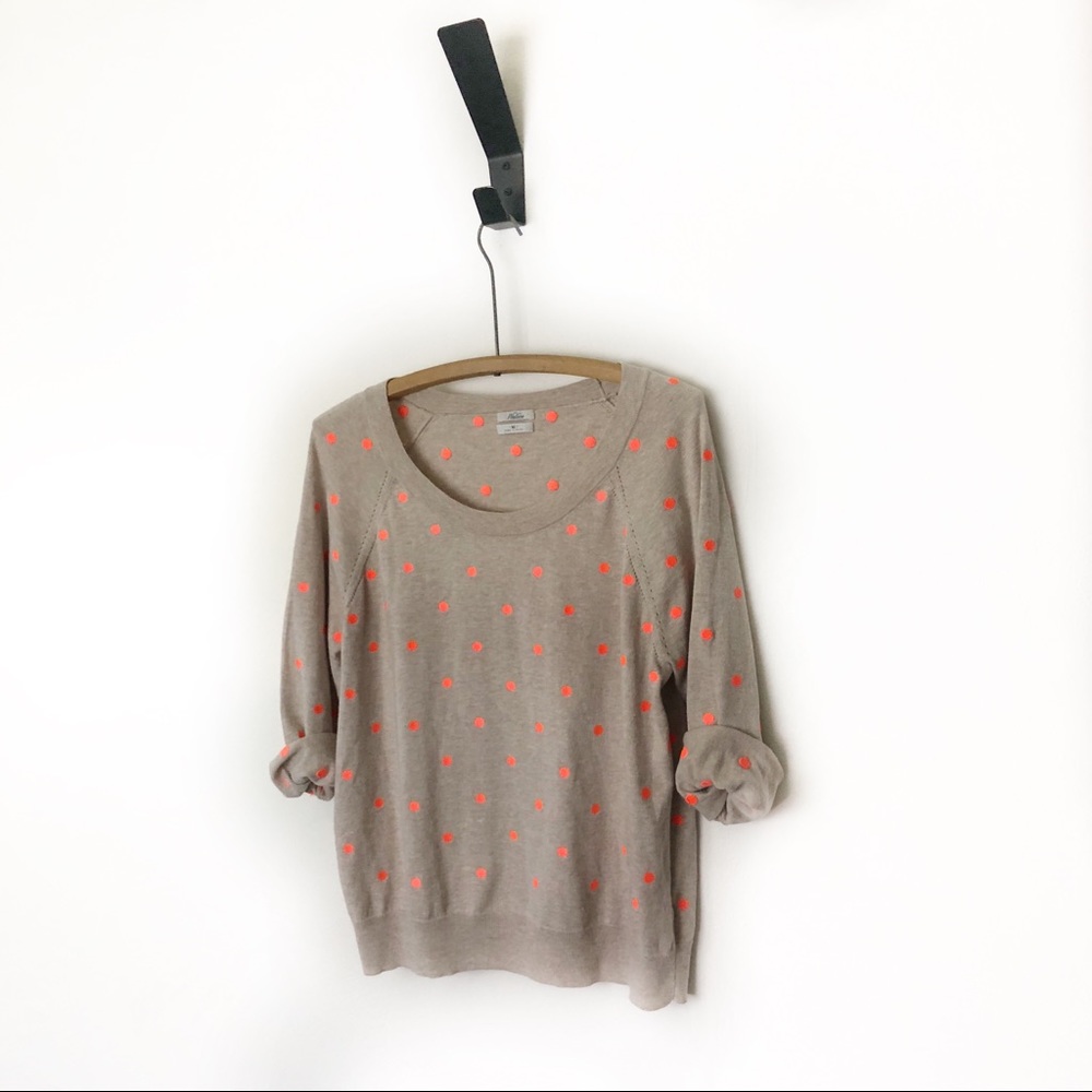J. Crew Polka Dot Knit Sweater